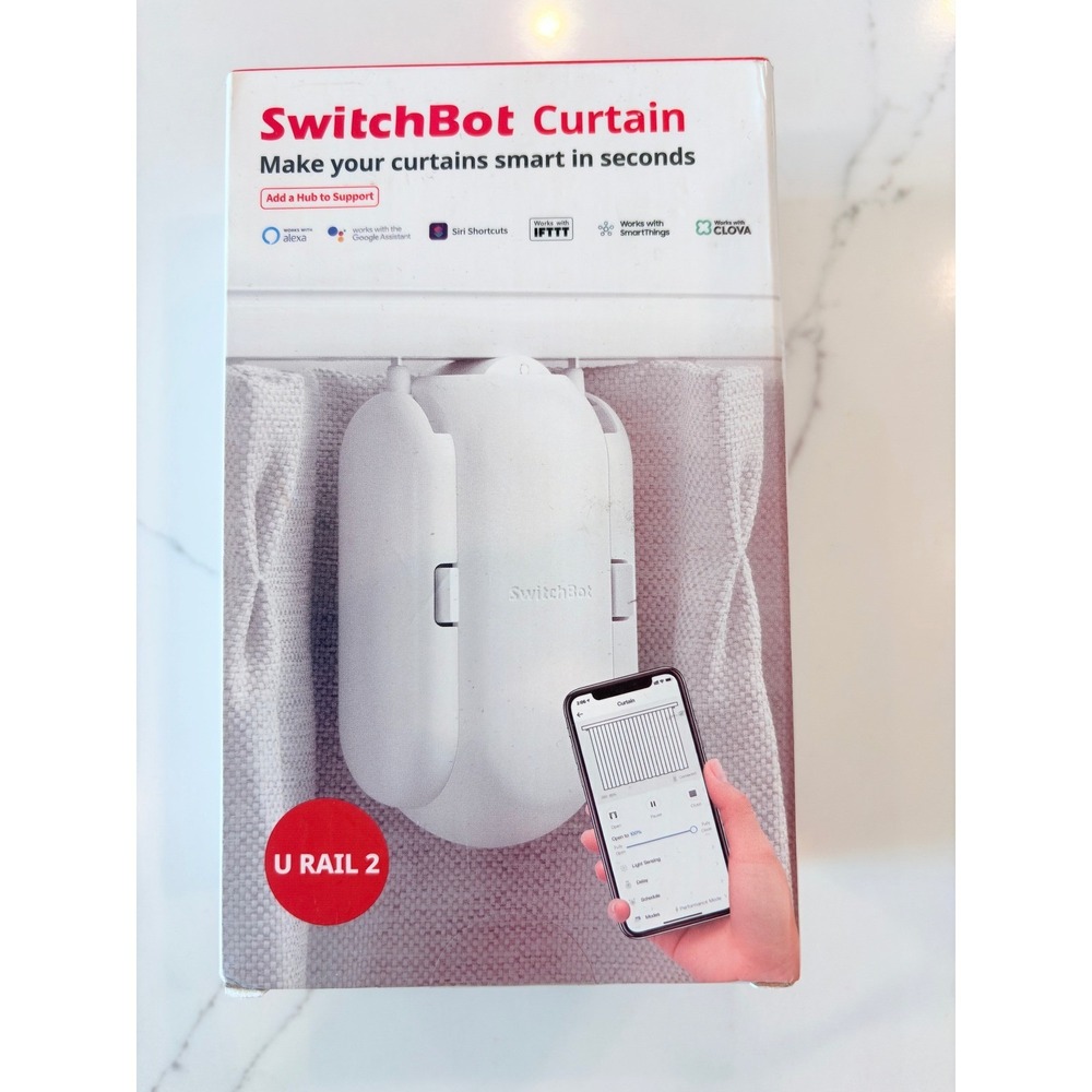 SwitchBot Modern Smart Curtain Motor Robot White Bluetooth W0701600 Tech Minimal